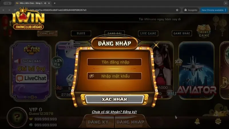 Đăng nhập Iwinclub trải nghiệm game hấp dẫn