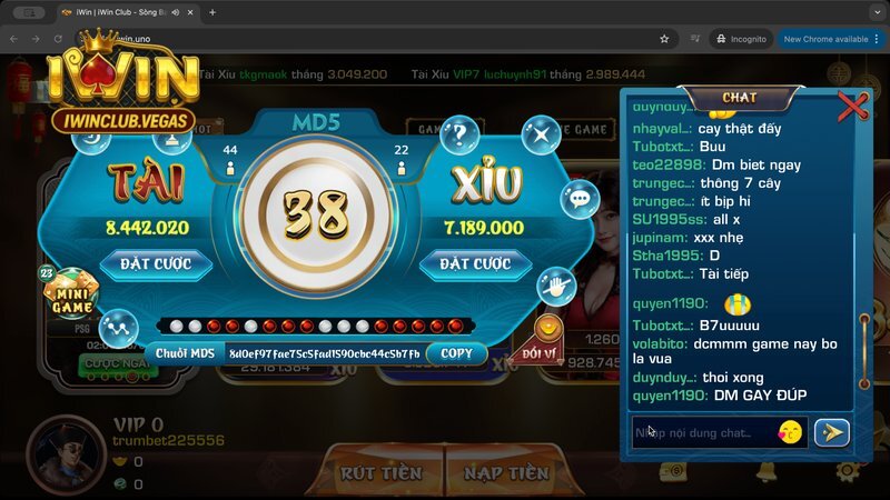 Đặt cược tài xỉu Iwinclub