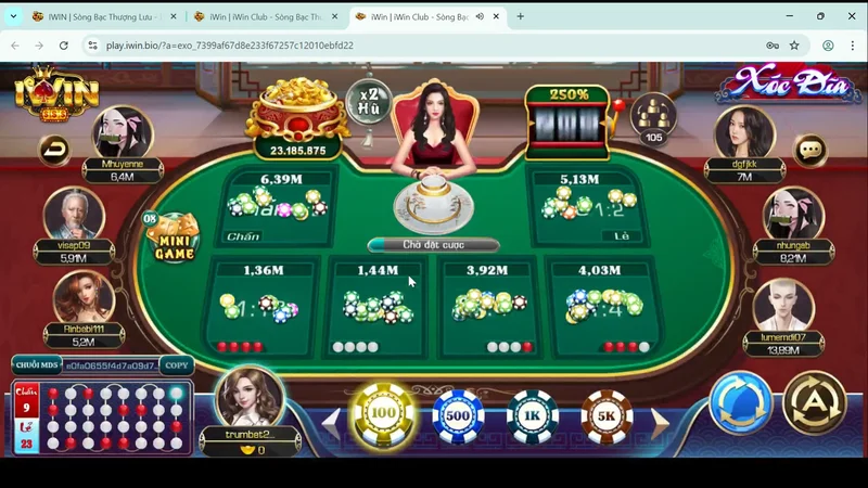 Đặt cược xóc đĩa online Iwinclub