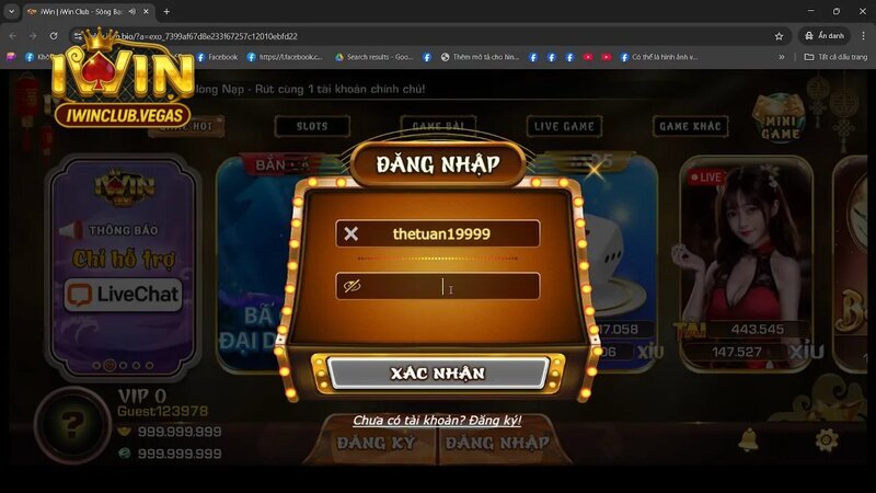Giao dịch đăng nhập Iwinclub