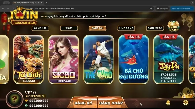 Trò chơi cá cược thể thao trực tuyến Iwinclub